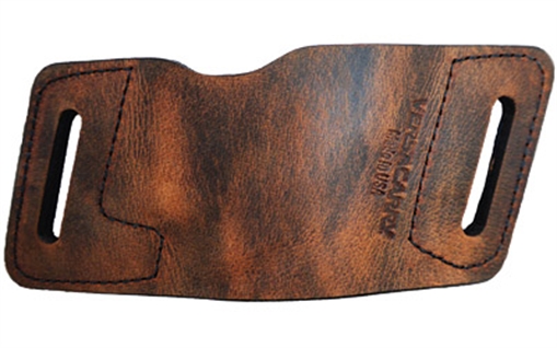Picture of Versacarry Water Buffalo Quick Slide Belt Slide Holster, Fits Most Double Stacked Semi-Automatic Pistols, Ambidextrous, Distressed Brown Leather WBAOWB21