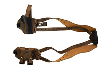 Picture of Versacarry Shoulder Holster Deluxe, Fits 1911 Pistols, Leather and Kydex, Distressed Brown, Right Hand SH22
