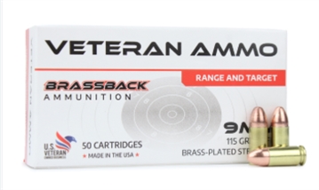 Picture of VETERAN AMMO AMMO BRASSBACK 9MM 115GR 50/20 HMBX9BPST115FMJ50