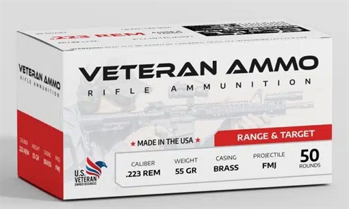 Picture of VETERAN AMMO AMMO R&T 223REM 55GR FMJ 50/20 HMBX22355FMJ50