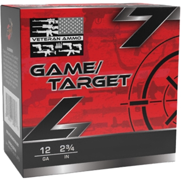 Picture of Veteran Ammo Game & Target Load 12 ga. 2.75 in. 1 1/4 oz. Heavy Brass 6 Shot 25 rd VETSS-12G-6-1 1/4OZ