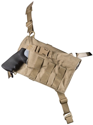 Picture of Viking Tactics Big Rig Chest Holster for Revolvers Coyote Tan VTAC-BIGRIG-REV-CT