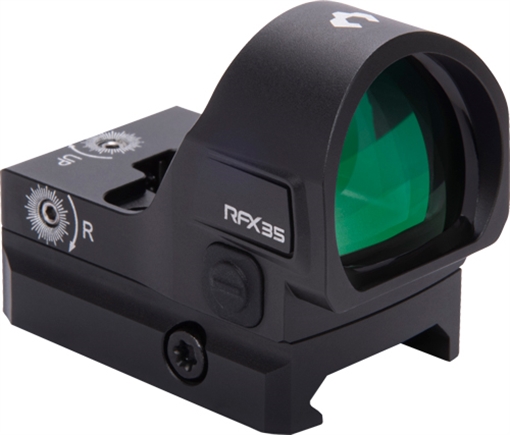 Picture of Viridian Weapon Technologies RFX, Red Dot, 3 MOA Green Dot, 20x28mm Objective, Black, Docter Mounting Pattern 981-0056 9810056