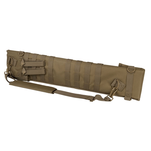 Picture of NcSTAR Shotgun Scabbard, Tan, Nylon, 29" Length, Six Metal D-Ring locations, Includes Padded Shoulder Sling CVSCB2917T