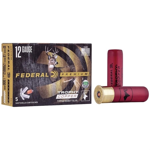 Picture of FEDERAL VITAL-SHOK TROPHY COPPER SABOT SLUG AMO 12GA 3" 5RD (10 BOX CASE) P151TC P151 TC