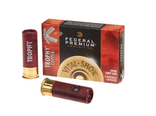 Picture of Federal Premium Vital-Shok Trophy Copper Sabot Slug 20 ga 2 3/4" 275 gr Slug 1700 fps - 5/box P208 TC