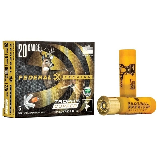 Picture of FEDERAL VITAL-SHOK TROPHY COPPER SABOT SLUG AMO 20GA 3" 5RD (50 BOX CASE) P209TC P209 TC