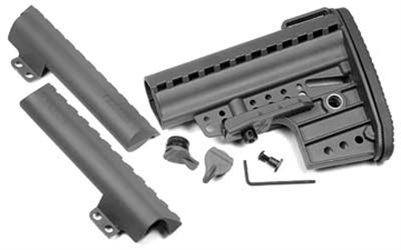 Picture of VLTOR Weapon Systems IMOD Mil-Spec Stock, Fits AR-15, with Butt Pad, Black AIB-MCB