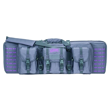 Picture of VOODOO TACTICAL 36" PADDED WEAPONS CASE WITH DIE CUT MOLLE (GRAY WITH PURPLE) 15-7617160000