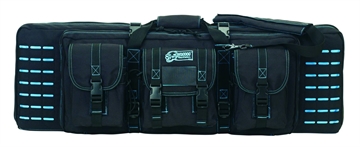 Picture of VOODOO TACTICAL 36" PADDED WEAPONS CASE WITH DIE CUT MOLLE (BLACK WITH TEAL STITCHING) 15-7617162000