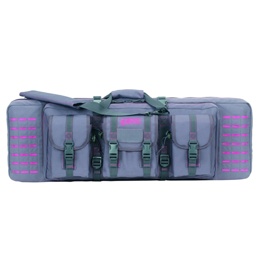 Picture of VOODOO TACTICAL 36" PADDED WEAPONS CASE WITH DIE CUT MOLLE (BLACK WITH PINK) 15-7617088000