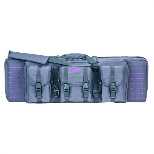 Picture of VOODOO TACTICAL 36" PADDED WEAPONS CASE WITH DIE CUT MOLLE (GRAY WITH PINK) 15-7617159000