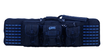 Picture of VOODOO TACTICAL 42" PADDED WEAPONS CASE WITH DIE CUT MOLLE (BLACK WITH BLUE) 15-7619136000