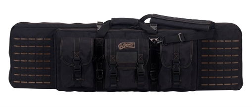 Picture of VOODOO TACTICAL 42" PADDED WEAPONS CASE WITH DIE CUT MOLLE (BLACK WITH COYOTE) 15-7619064000