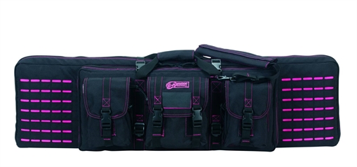 Picture of VOODOO TACTICAL 42" PADDED WEAPONS CASE WITH DIE CUT MOLLE (BLACK WITH PINK) 15-7619088000