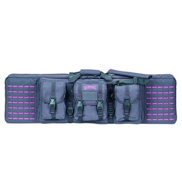 Picture of VOODOO TACTICAL 42" PADDED WEAPONS CASE WITH DIE CUT MOLLE (GRAY WITH PINK) 15-7619159000