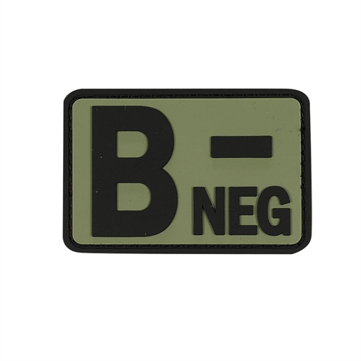 Picture of VOODOO TACTICAL BLOOD TYPE RUBBER PATCH (B- NEG/OD) 07-0994004000