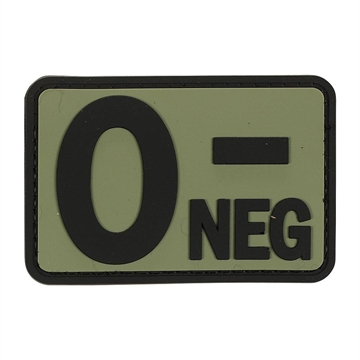 Picture of VOODOO TACTICAL BLOOD TYPE RUBBER PATCH (O- NEG/OD) 07-0996004000