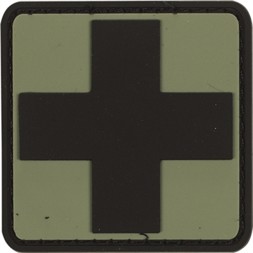 Picture of VOODOO TACTICAL RUBBER PATCH - FIRST AID SYMBOL (OD) 07-0990004000