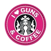 Picture of VOODOO TACTICAL I LOVE GUNS & COFFEE - RUBBER PATCH - (PINK) 07-0915000000