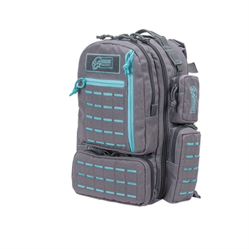 Picture of VOODOO TACTICAL MINI TOBAGO PACK WITH DIE CUT MOLLE (GRAY WITH TEAL STITCHING) 15-0058161000