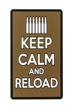 Picture of VOODOO TACTICAL RUBBER PATCH - KEEP CALM AND RELOAD (COYOTE) 07-0979007000