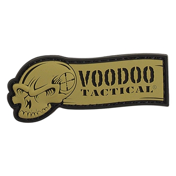 Picture of VOODOO TACTICAL RUBBER PATCH - VOODOO TACTICAL RIBBON LOGO (COYOTE) 07-0982007000