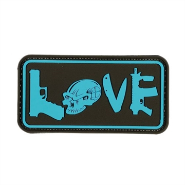 Picture of VOODOO TACTICAL TACTICAL LOVE - RUBBER PATCH - TURQUOISE 07-0905000000