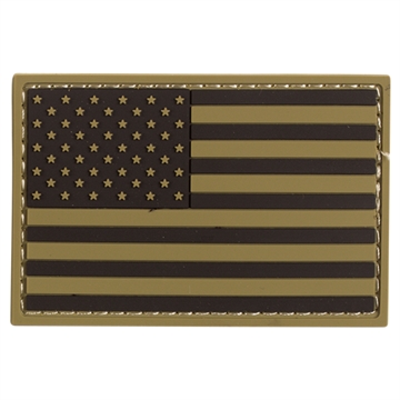 Picture of VOODOO TACTICAL RUBBER PATCH - USA FLAG (COYOTE) 07-0999007000