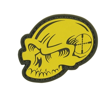 Picture of VOODOO TACTICAL YELLOW VOODOO SKULL RUBBER PATCH (1 1/2" X 2") 07-0815000000