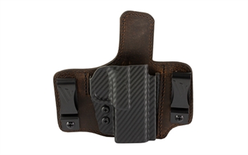 Picture of Versacarry Insurgent Deluxe, Inside/Outside Waistband Holster, Right Hand, Fits Springfield Hellcat Pro, Distressed Leather and Polymer, Brown INS201HCTP