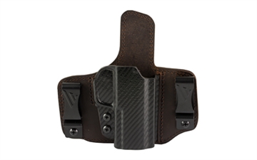 Picture of Versacarry Insurgent Deluxe, Inside/Outside Waistband Holster, Right Hand, Fits Sig P365 Macro, Distressed Leather and Polymer, Brown INS201365M