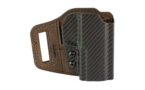 Picture of Versacarry V-Slide, Belt Slide Holster, Right Hand, Fits Sig P365 Macro, Distressed Leather and Polymer, Brown VSL211365M
