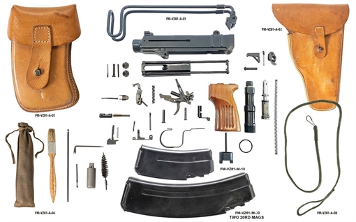Picture of VZ 61 Skorpion Parts Kit With Magazines Pouch Holster Lanyard & Cleaning Kit FM-VZ61-KIT5