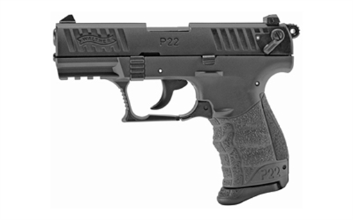 Picture of Walther Arms P22 Q 22 LR 10+1 3.42" Black Steel/Threaded Barrel, Matte Black Tenifer Serrated/Steel Slide & Tungsten Gray Polymer Frame w/Picatinny Rail, Black Interchangeable Backstrap Grips 5120765