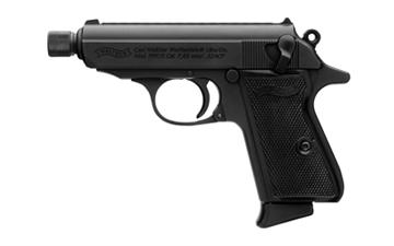 Picture of Walther PPK SD, Semi-automatic, DA/SA, Metal Frame Pistol, 32ACP, 3.3" Barrel, Threaded 1/2X28, Steel Construction, Matte Finish, Black, Fixed Sights, 7 Rounds 4796061