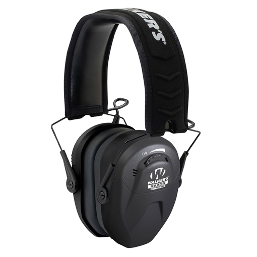 Picture of Walker's Razor Compact Electronic Muff 23 dB Over the Head Black Polymer Fits Youth/Women GWPCRSEM