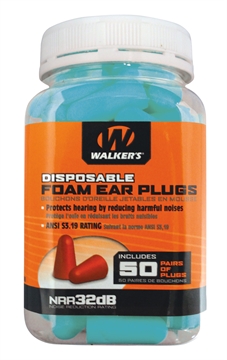 Picture of Walker's Foam Ear Plugs Foam 32 dB In The Ear Teal Adult 50 Pair GWPFP50PKTL