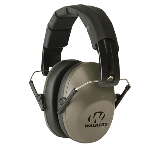 Picture of Walker's Pro Low Profile Folding Passive Muff 22 dB Over the Head Flat Dark Earth/Black Polymer GWPFPM1FDE