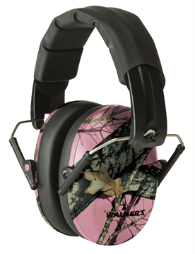 Picture of Walker's Pro Low Profile Passive Muff 22 dB Over the Head Mossy Oak/Pink Polymer GWPFPM1PKMO