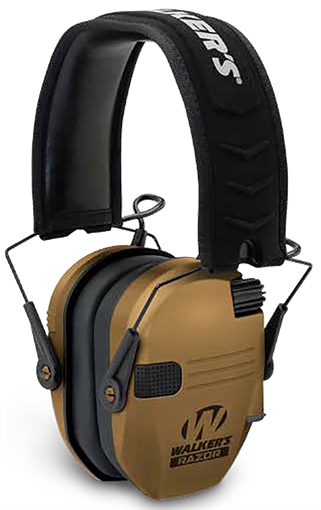 Picture of Walker's Razor Slim Electronic Muff 23 dB Over the Head Battle Brown/Black Polymer GWPRSEMBB