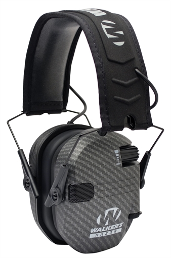 Picture of Walker's Razor Slim Electronic Muff 23 dB Over the Head Carbon Gray/Black Polymer GWPRSEMCARB