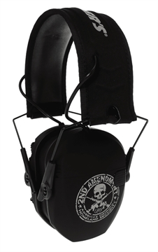 Picture of Walker's Razor, Freedom Slim Electronic Earmuff, 2nd Amendment Logo, Two Hi-Gain Omnidirectional Microphones, Low Noise/Frequency Tuned for Natural Sound Clarity, Hi-Def Sound Output w/ Audio Input Jack GWP-RSEMFS-2A GWPRSEMFS2A