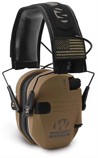 Picture of Walker's Razor Patriot Polymer 23 dB Over the Head Battle Brown/Black Adult GWPRSEMPATBB