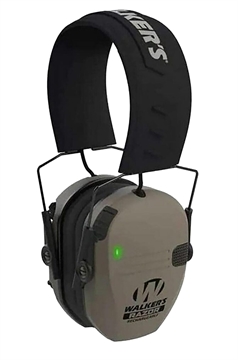 Picture of Walker's Razor Rechargeable Electronic Muff 21 dB Over the Head Flat Dark Earth/Black Polymer GWPRSEMRCFDE
