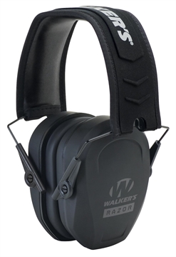 Picture of Walker's  Razor Slim Passive Muff 27 dB Over the Head Black Polymer  GWP-RSMPAS