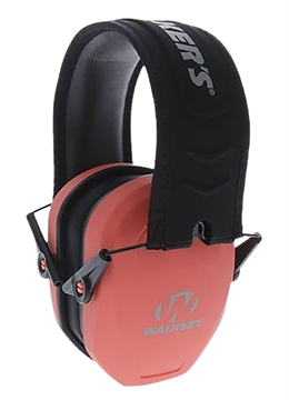 Picture of Walker's Razor Slim Passive Muff 27 dB Over the Head Coral/Black Polymer GWPRSMPASCOR