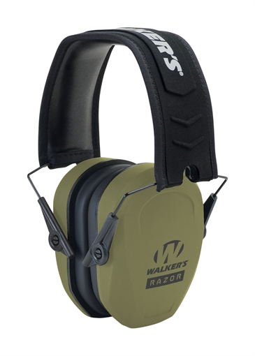 Picture of Walker's Razor Slim Passive Muff 27 dB Over the Head OD Green/Black Polymer GWPRSMPASODG