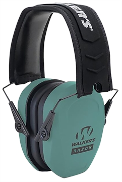 Picture of Walker's Razor Slim Passive Muff 27 dB Over the Head Teal/Black Polymer GWPRSMPASTL
