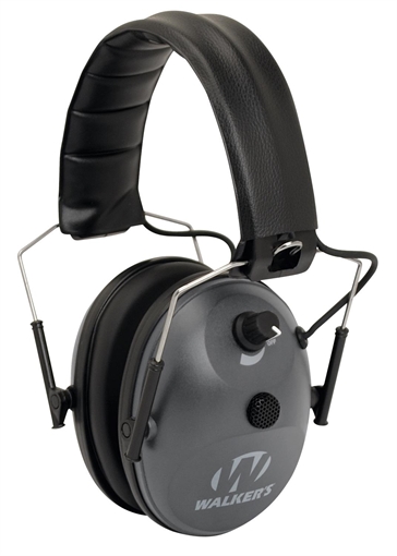 Picture of Walker's Single Mic Electronic Muff 24 dB Over the Head Gray/Black Polymer GWPWLK1MEM